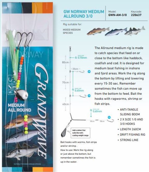 Hovedbilde Daiwa Grandwave Norway Allround Medium 3/0
