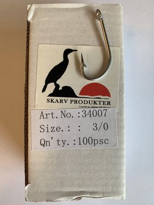 Linekrok 3/0 rustfri 100 stk