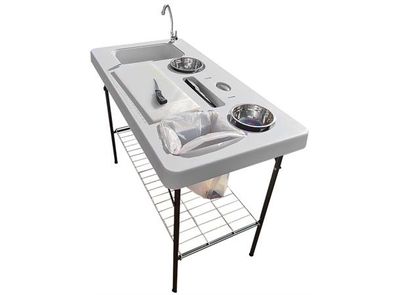 Fiske/sløye bord m/vask, stor modell