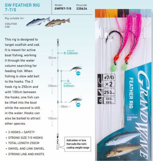 Hovedbilde Daiwa Grandwave Feather Rig 7 - 7/0
