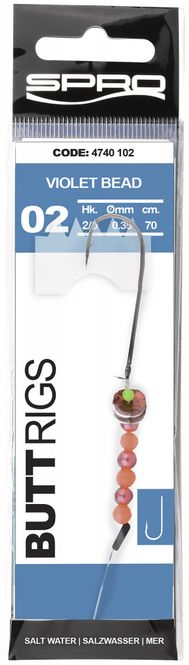 Hovedbilde Spro Salt Butt Rigs Violet Beads