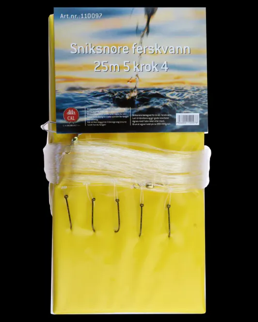 Huvudbild Sniksnøre - 25m m/5stk kroker (4/0)